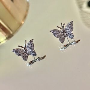 Silver butterfly earrings
